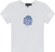 Puddles Berry Box T-Shirt - Boys Cotton-Spandex Graphic Tee, Powder Blue