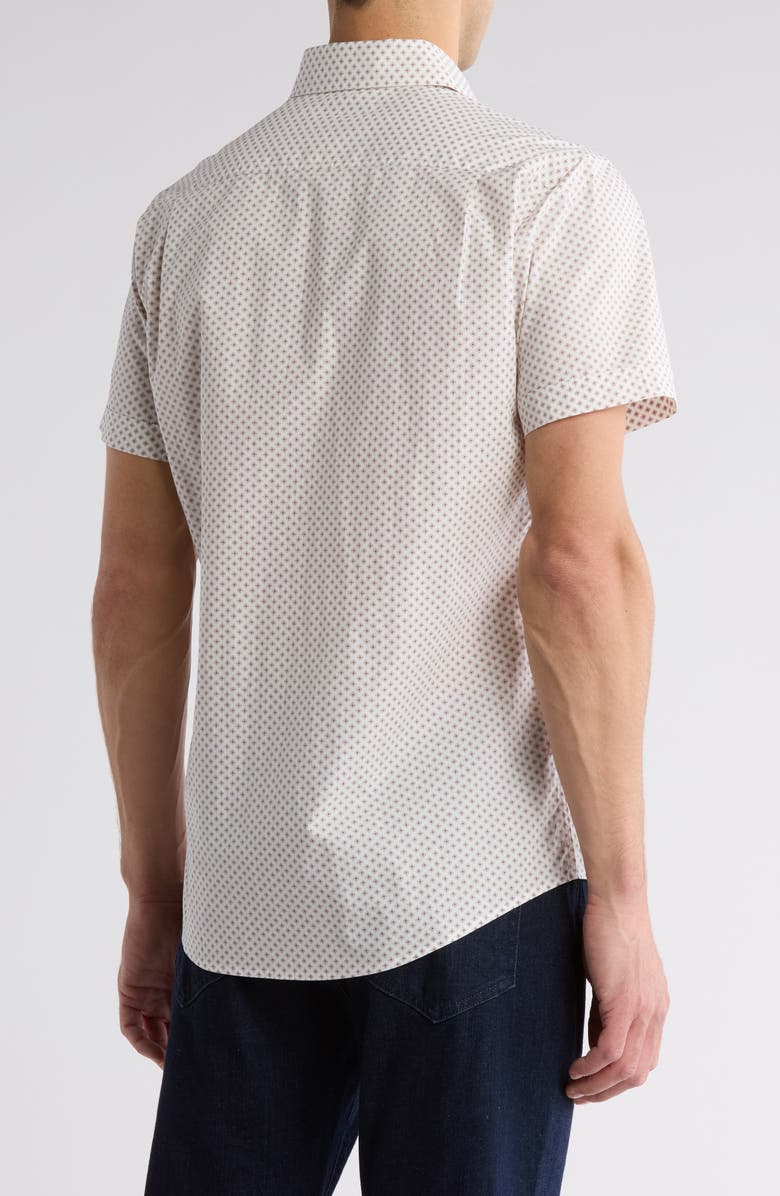 Rodd & Gunn Berwick Forest Short Sleeve Cotton Button-Up Shirt, Alternate, color, Flamingo