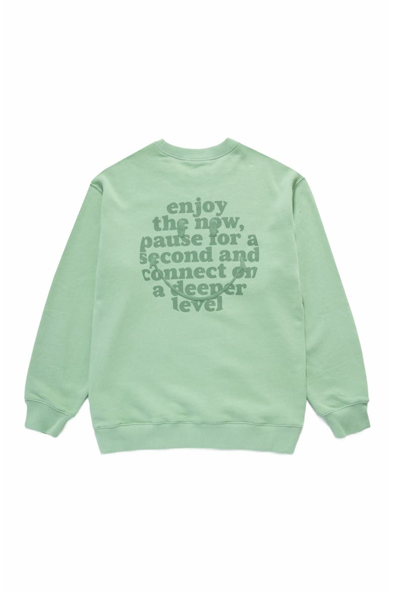 Smiley Connections Crewneck, Alternate, color, GREEN