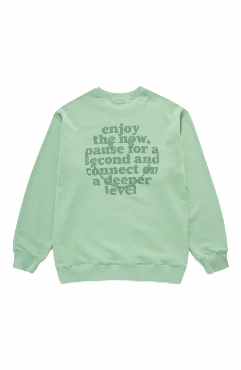 Samii Ryan Smiley Connections Crewneck, Alternate, color, Green