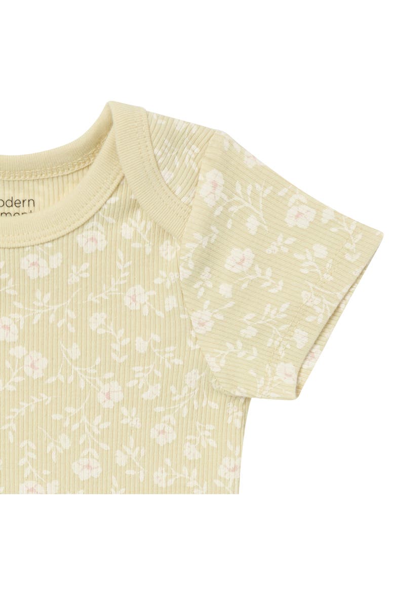 Coordinating Bodysuits & Shorts Set 4-Pack, Alternate, color, Dusty Yellow Floral