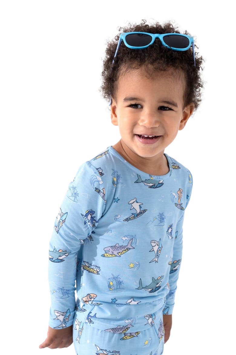 Kids' Shark School Set of 2 Piece Pajamas, Alternate, color, Shark School