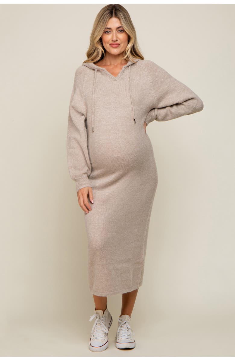 PinkBlush Hooded Sweater Midi Dress, Main, color, 