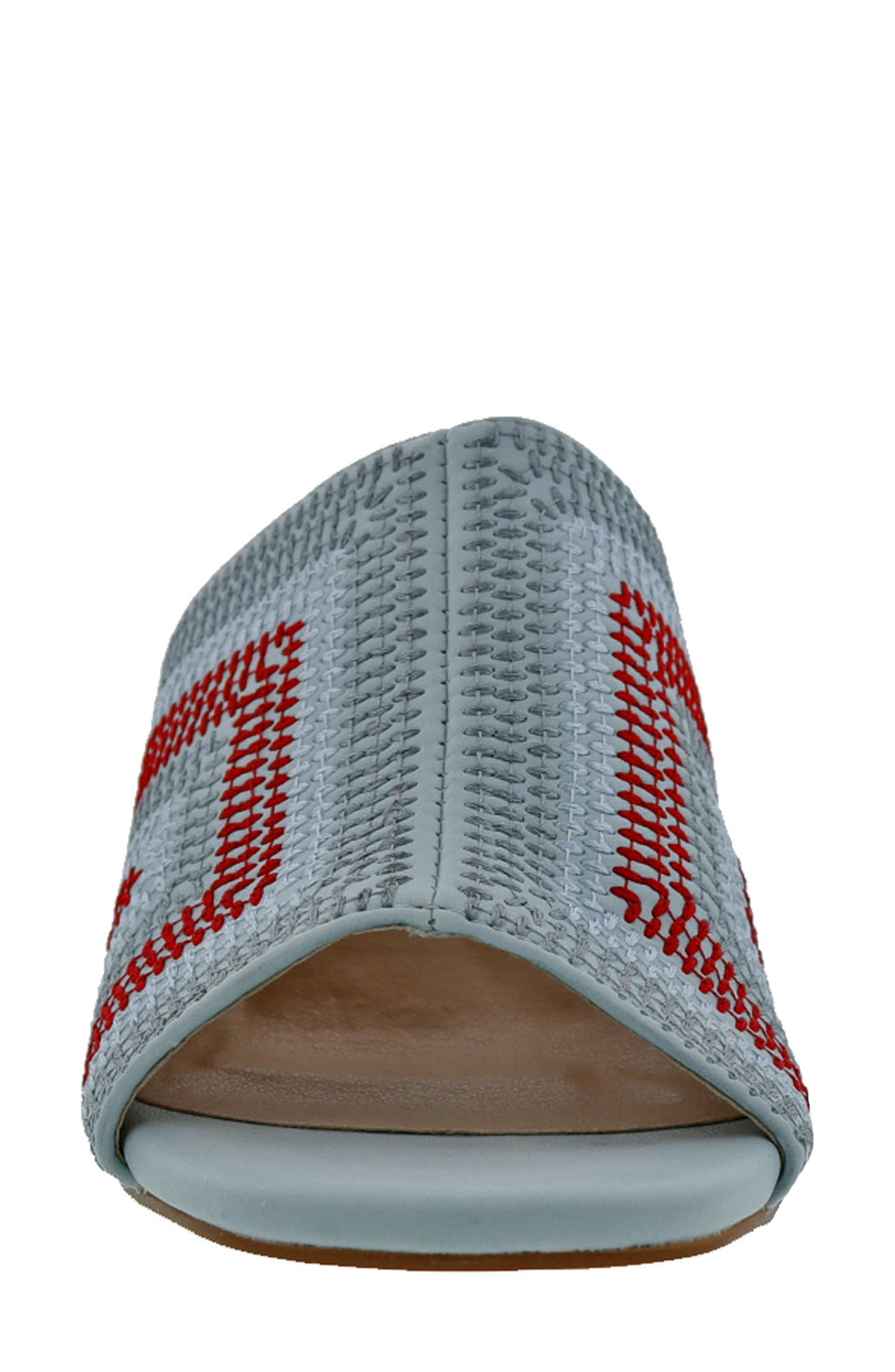 Faint Block Heel Sandal, Alternate, color, BLUE/ RED