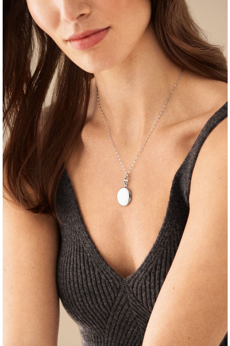 Heritage Locket Pendant Necklace, Alternate, color, SILVER