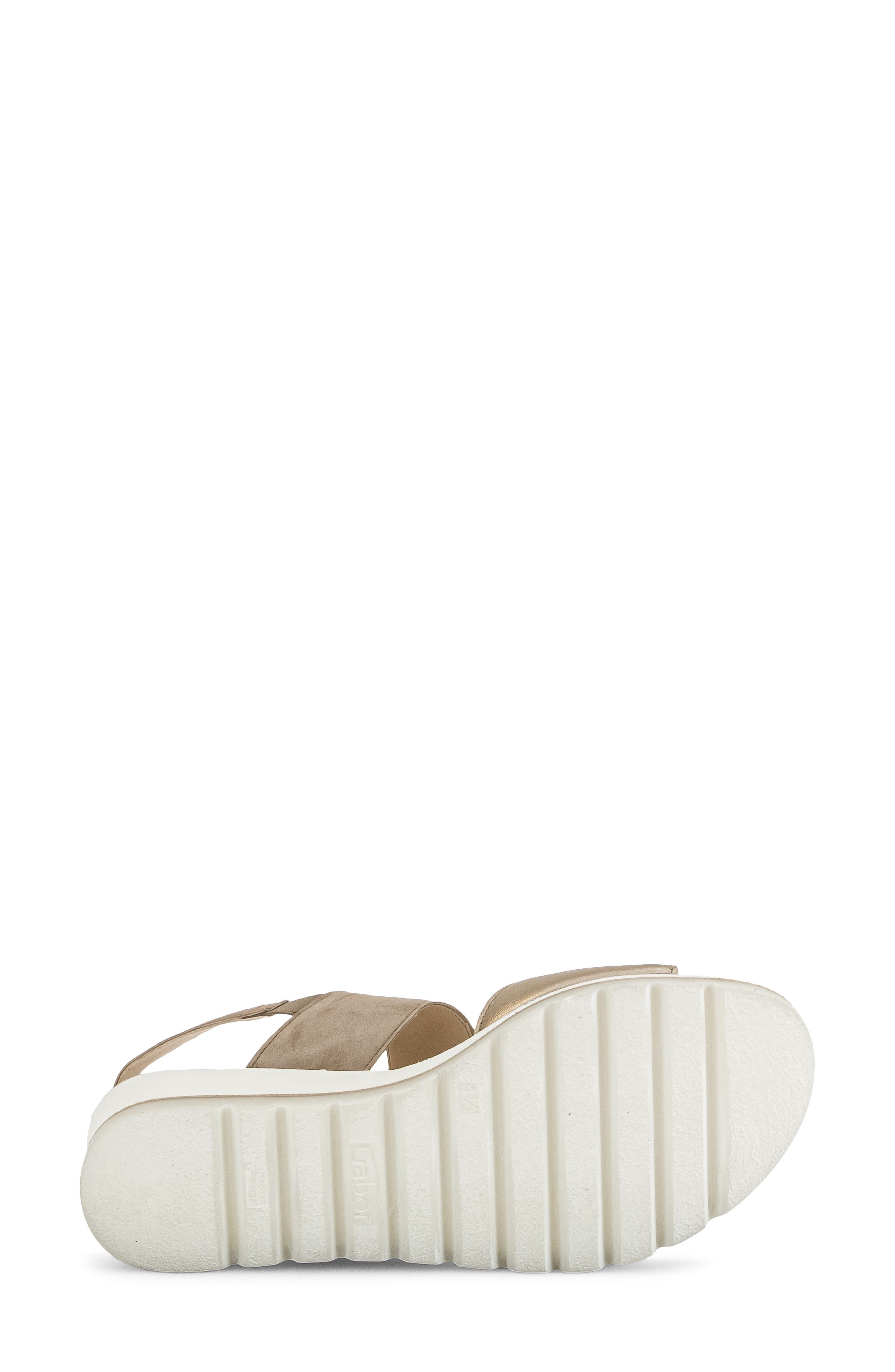 Slingback Wedge Sandal, Alternate, color, RABBIT