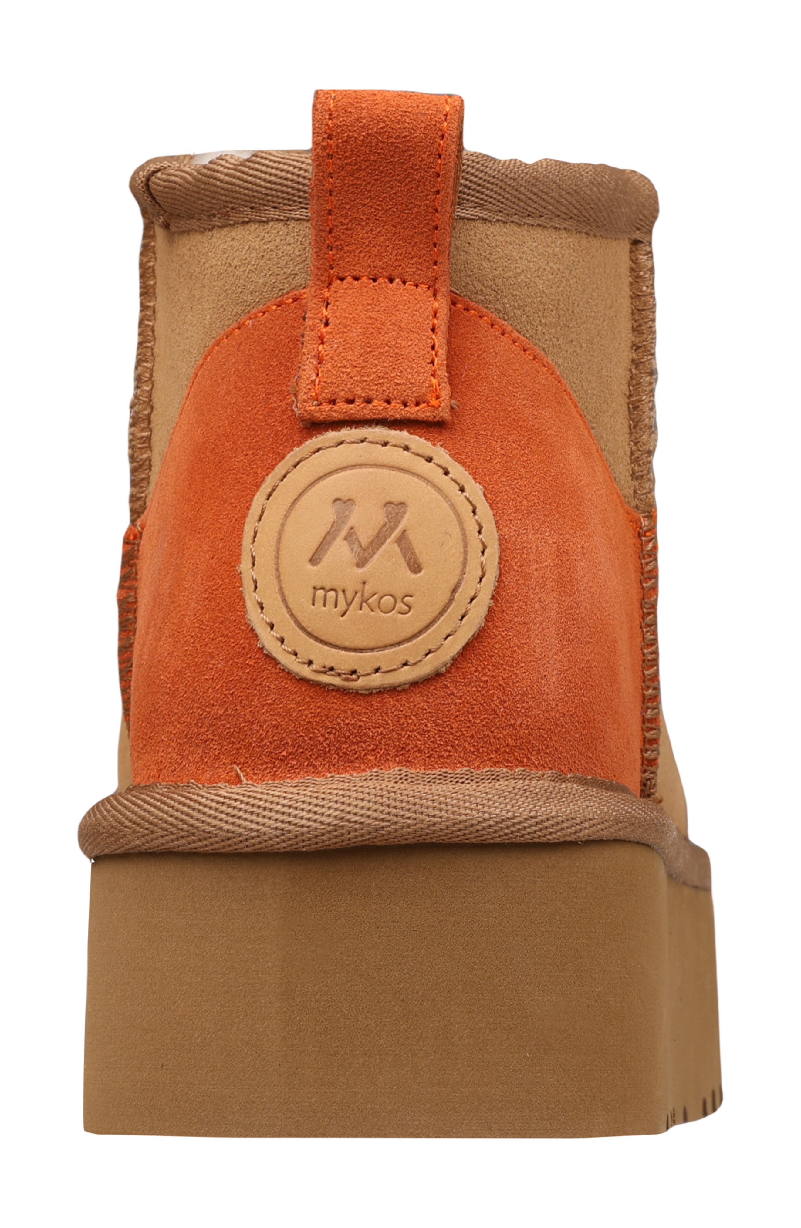 Mykos Suede Faux Fur Lined Boot, Alternate, color, Tan/ Rust