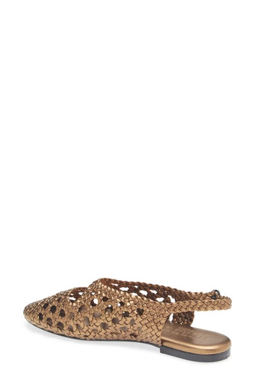 Hereu Empuria Metallic Woven Sandal In Gold