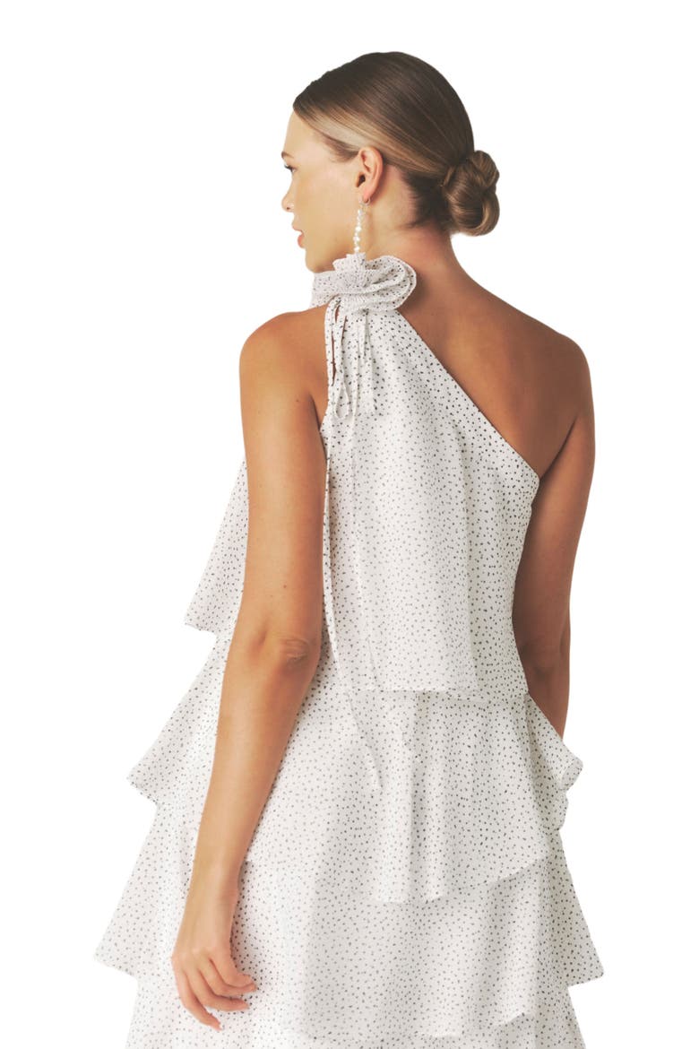 Amora Corsage Detail Tiered Midaxi Dress, Alternate, color, White