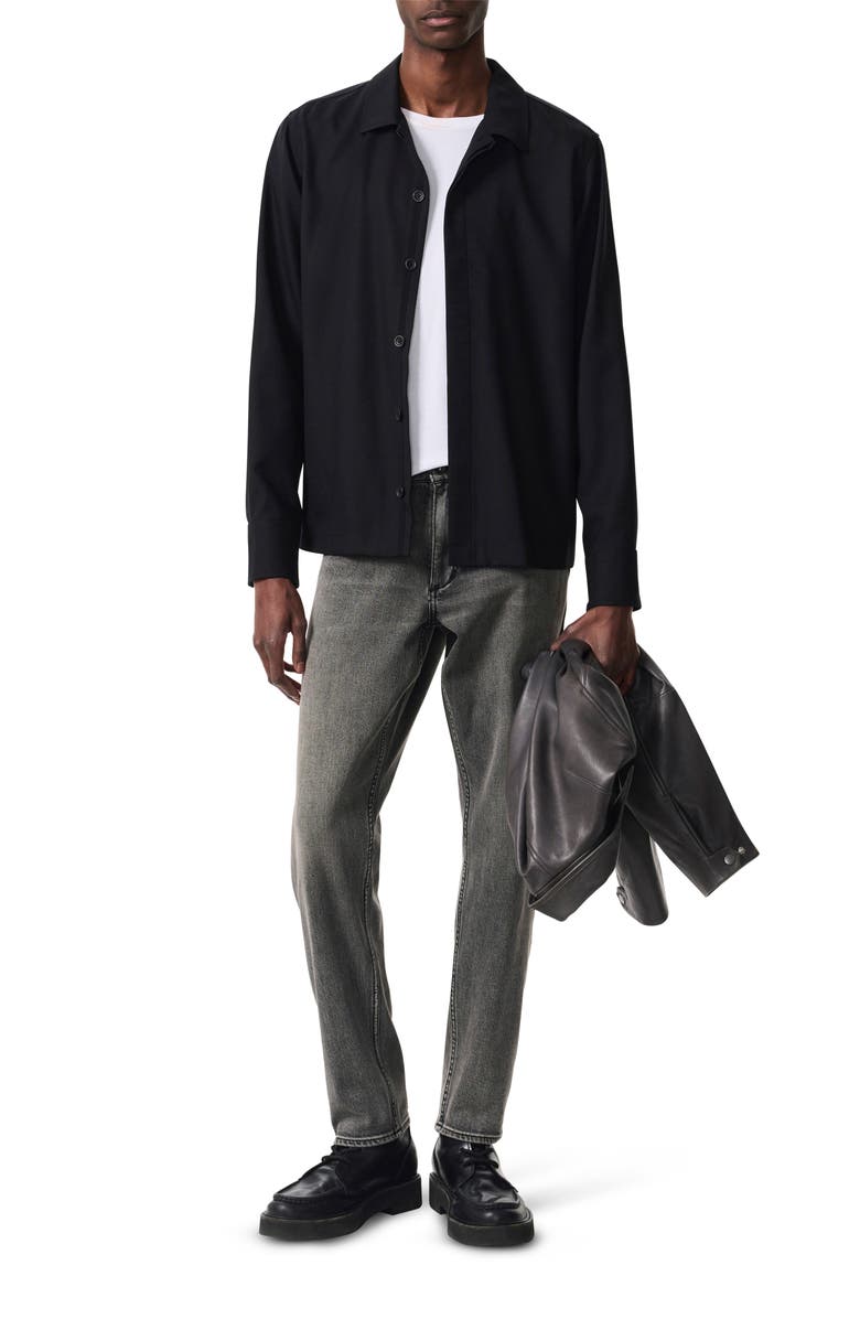 rag & bone Hyde Wool Blend Piqué Button-Up Shirt Jacket, Alternate, color, 