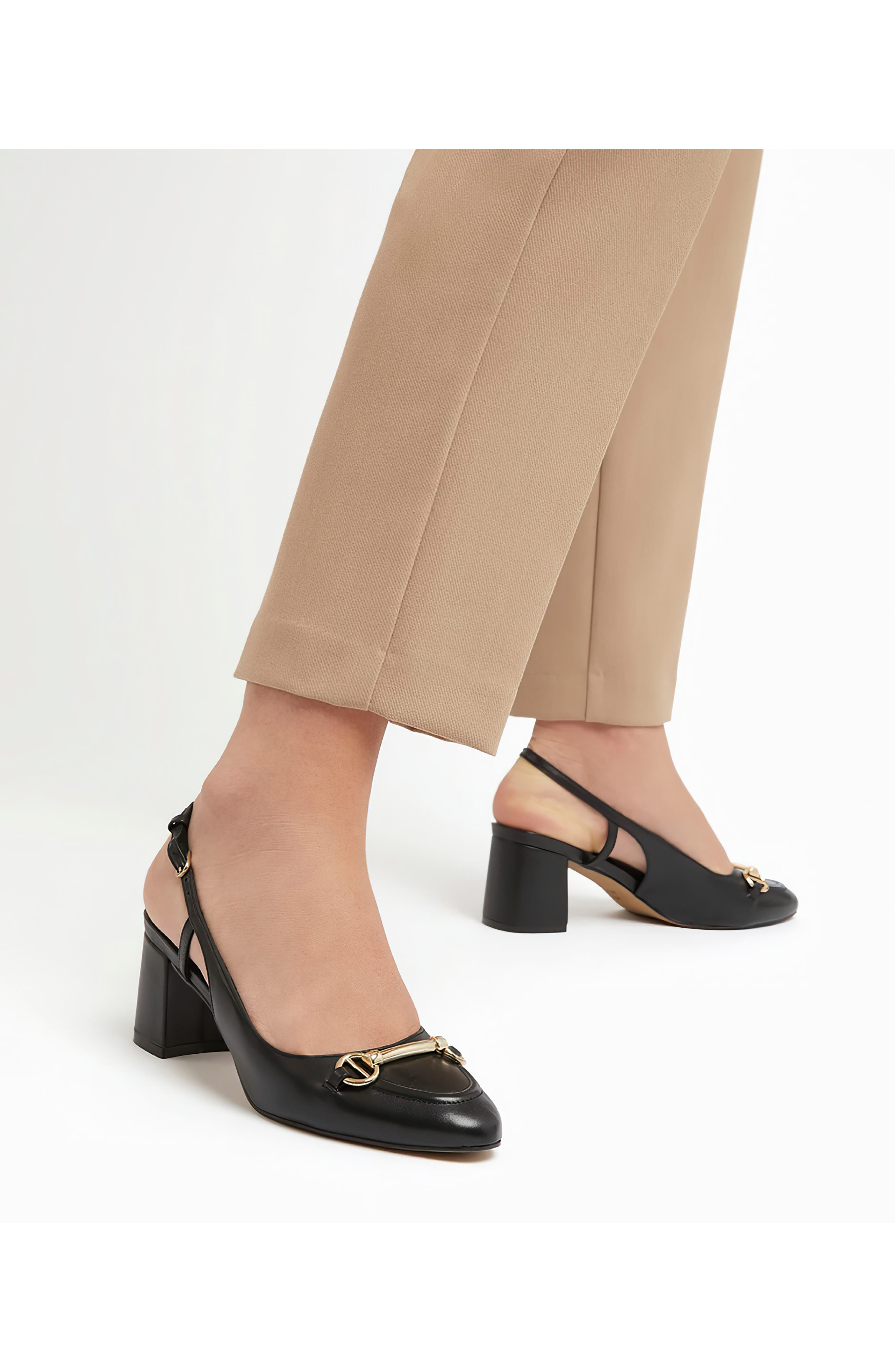 Dune London Cassie Block Heel Slingback Pump, Alternate, color, 