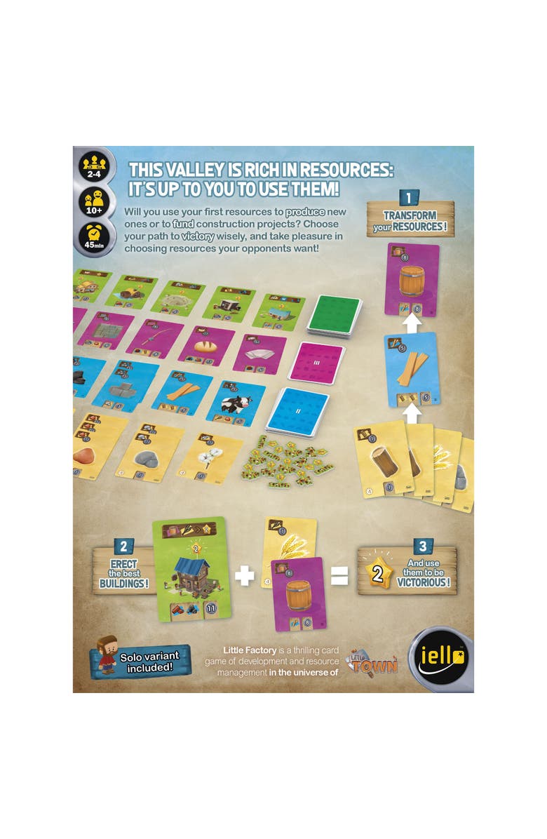 IELLO Little Factory Resource Management & Building Card Game, Alternate, color, 
