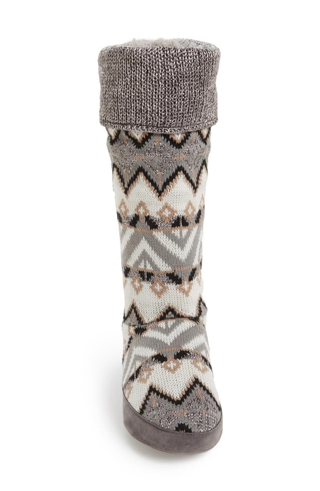 'Winona' Slouchy Bootie Slipper, Alternate, color, GREY
