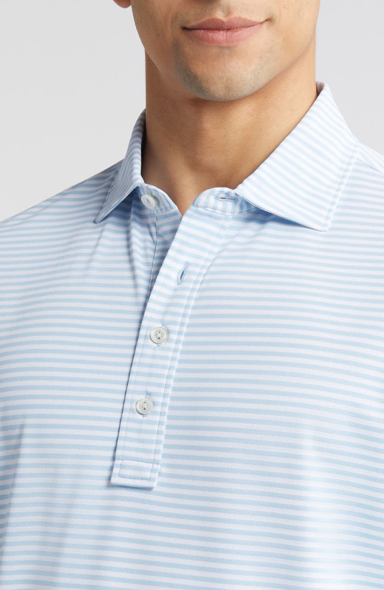 Peter Millar Crown Crafted Mood Performance Mesh Polo, Alternate, color, Blue Frost
