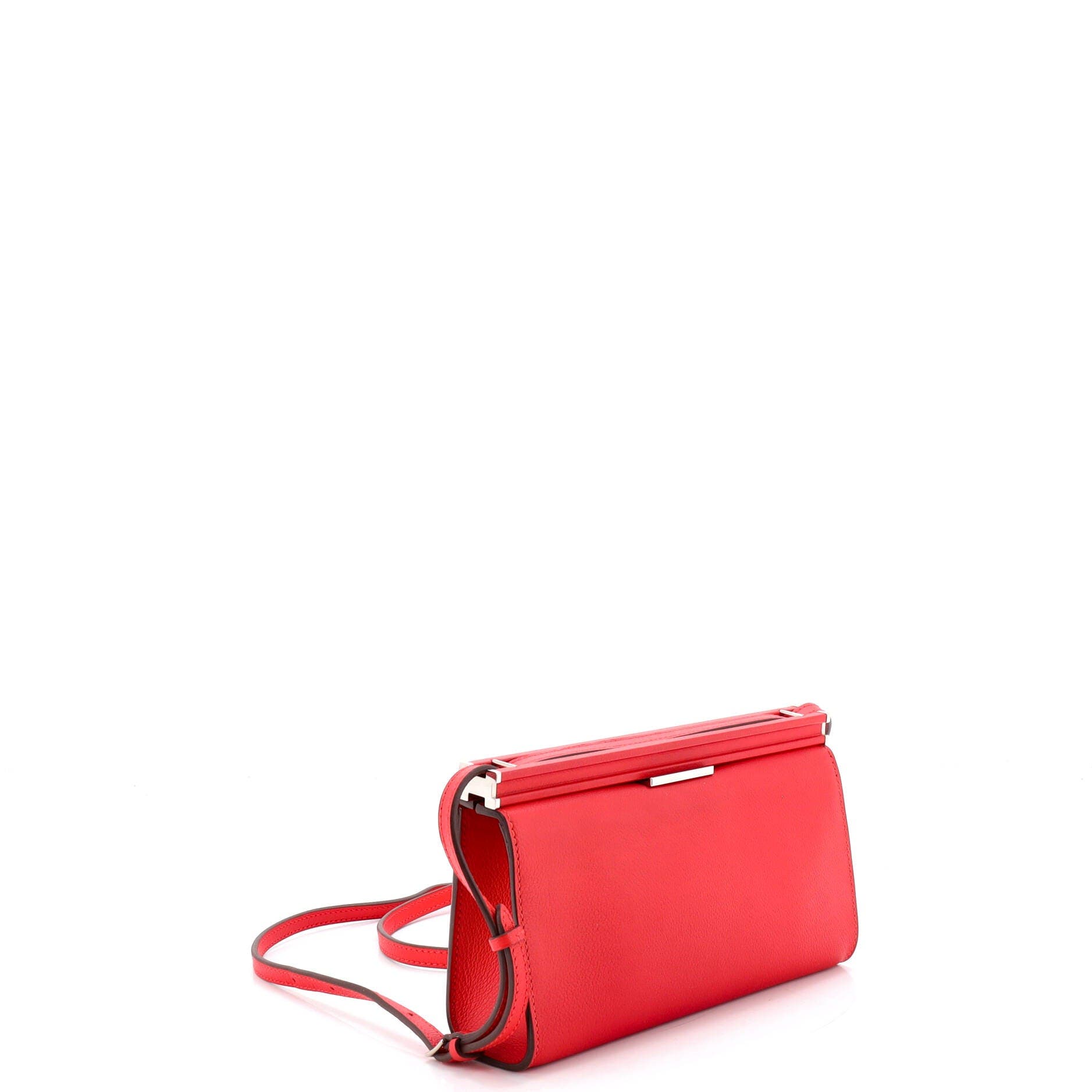 Pre-Owned Hermes Clic-H Shoulder Bag Evercolor 21, Alternate, color, Rouge De Coeur