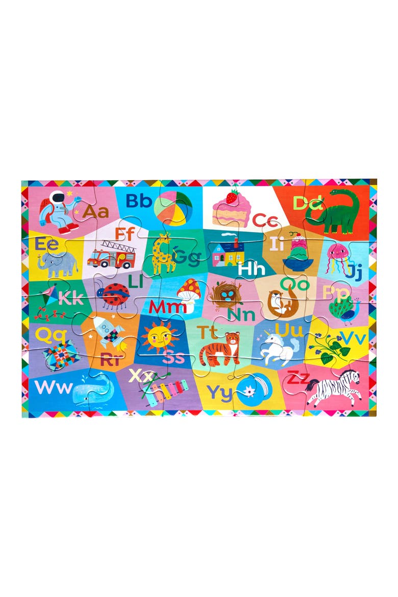 Learn the Alphabet 20-Piece Puzzle, Alternate, color, BLUE MULTI