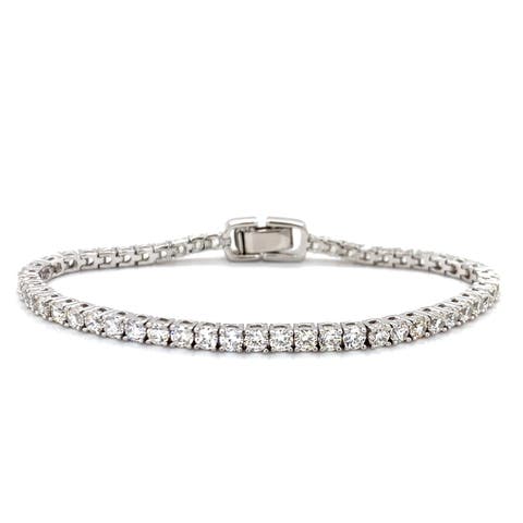 Luxe G Color 5 Carat Tennis Bracelet Four Prong Bracelet