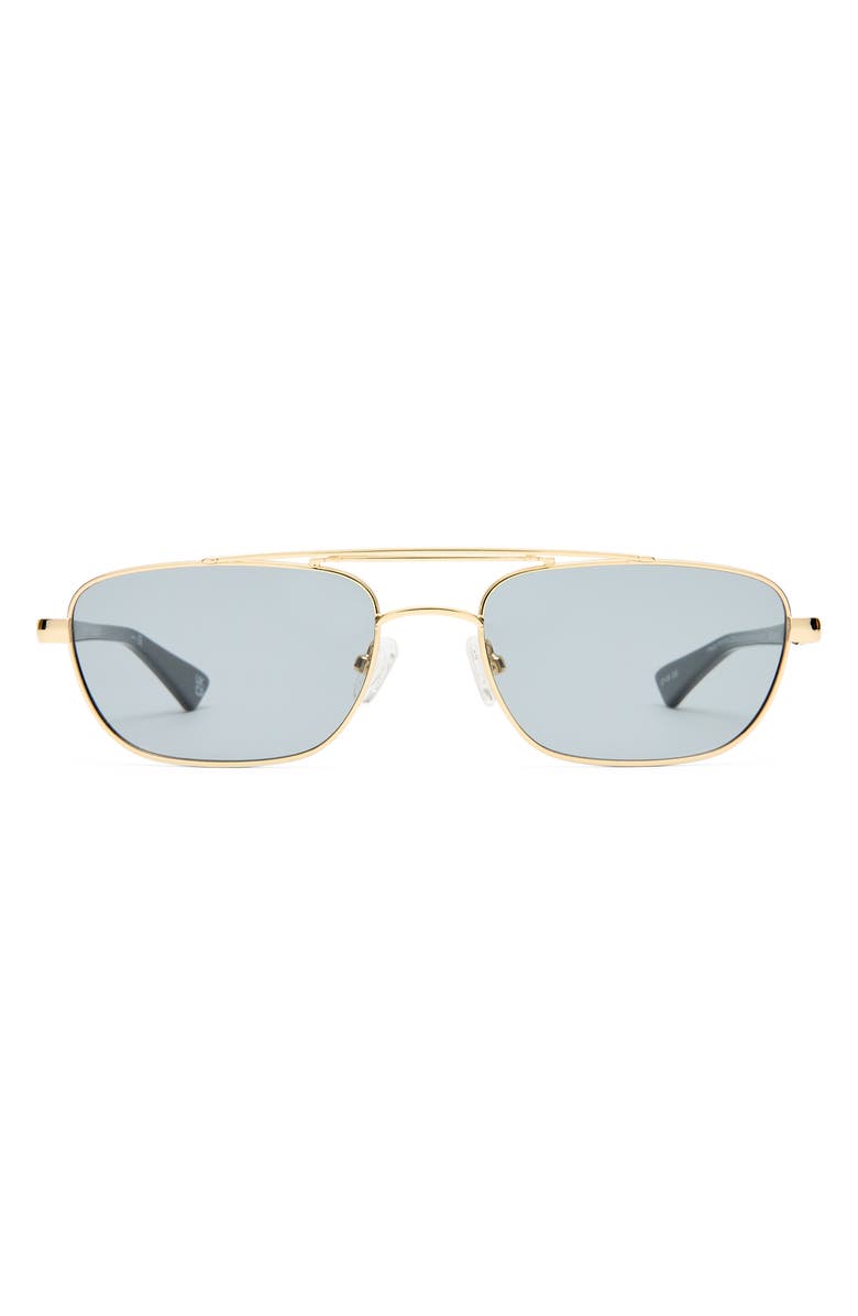 Le Specs Le Mimi 57mm Aviator Sunglasses, Main, color, Gold / Smoke Tint