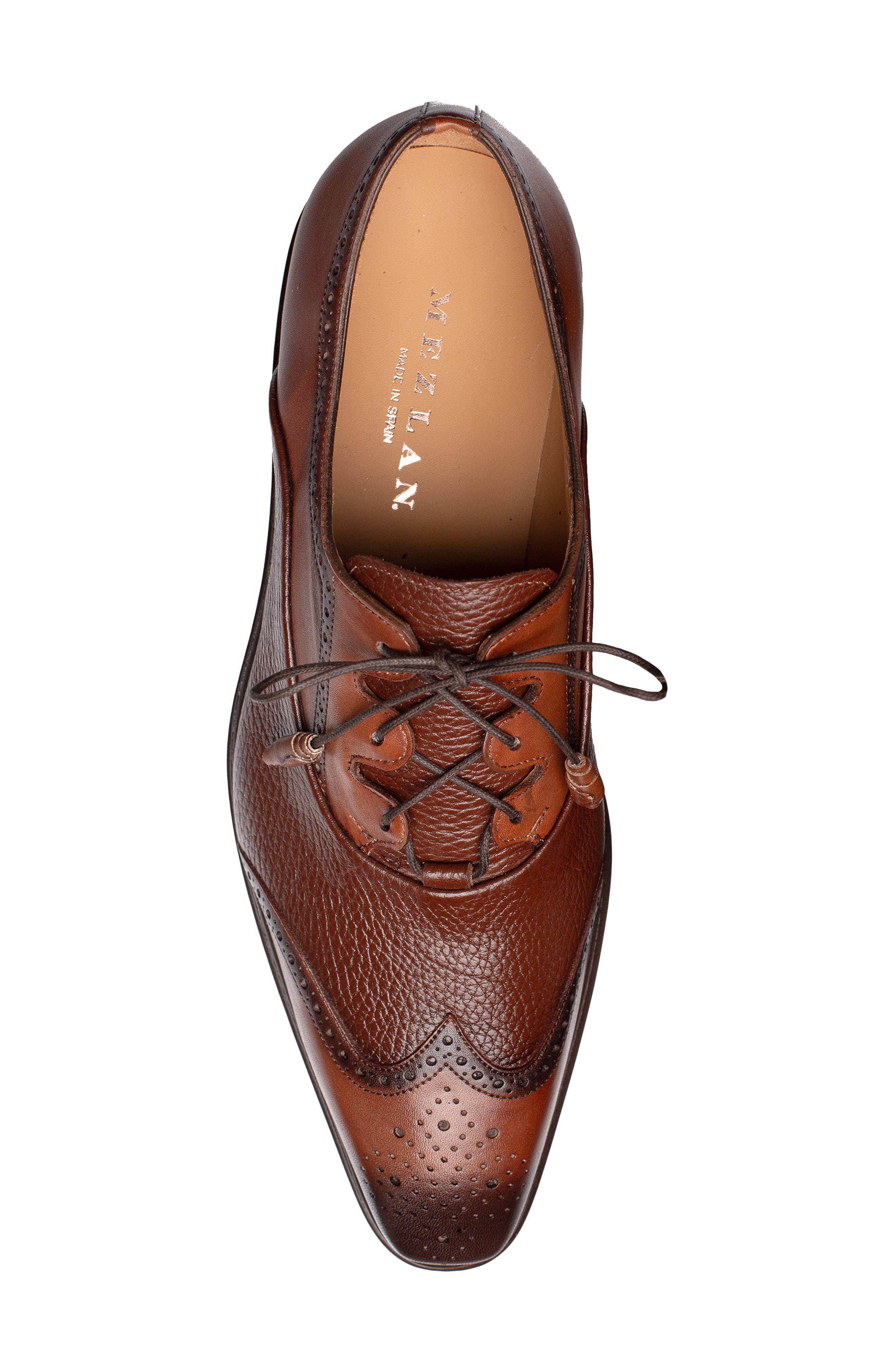 Nord Wingtip Oxford, Alternate, color, COGNAC