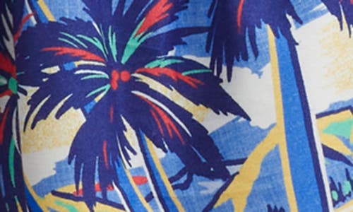 Polo Ralph Lauren Tropical Print Cover-up Shirt & Shorts Set In Blue Multi