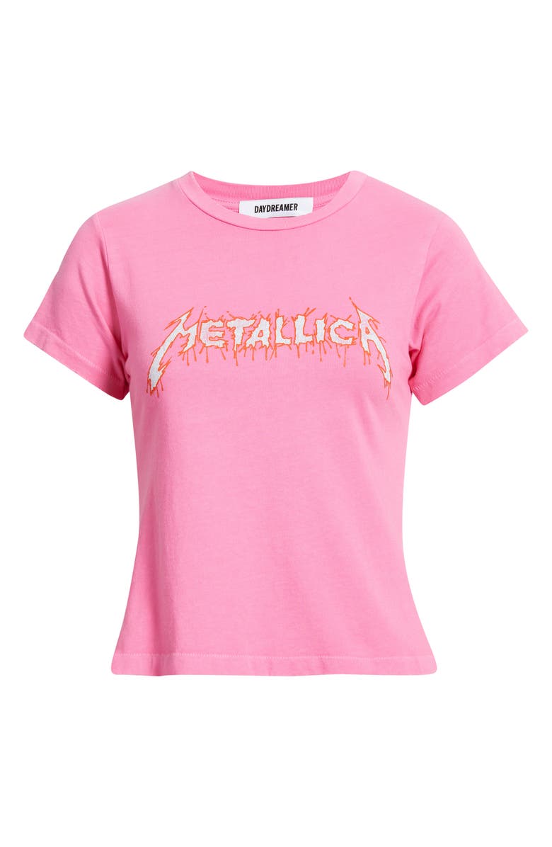 Daydreamer Metallica Flaming Sun Cotton Graphic T-Shirt ETALLICA FLAMING SUN VINTAGE, Alternate, color, Classic Pink