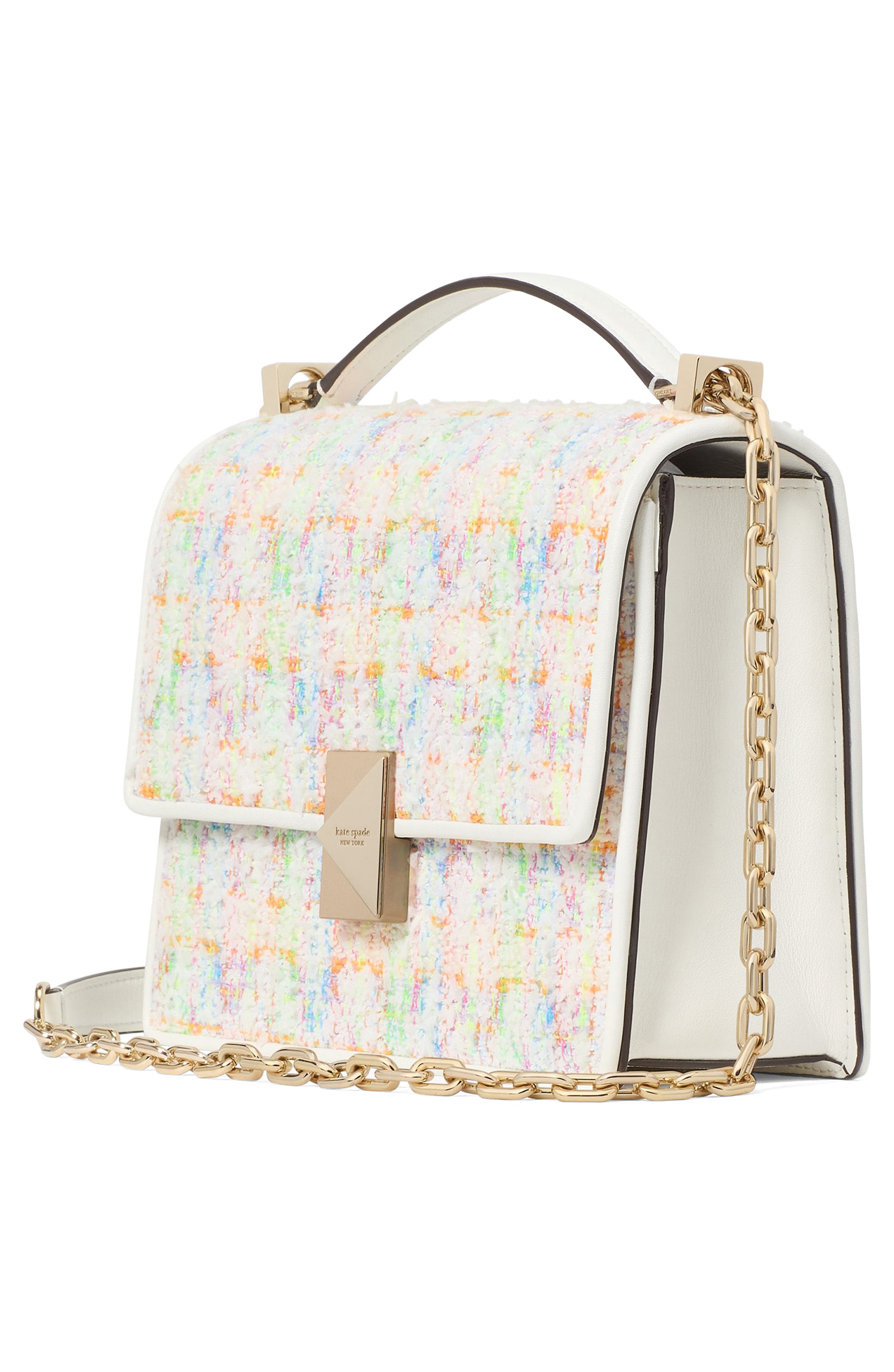 Kate Spade New York deco tweed convertible shoulder bag, Alternate, color, 