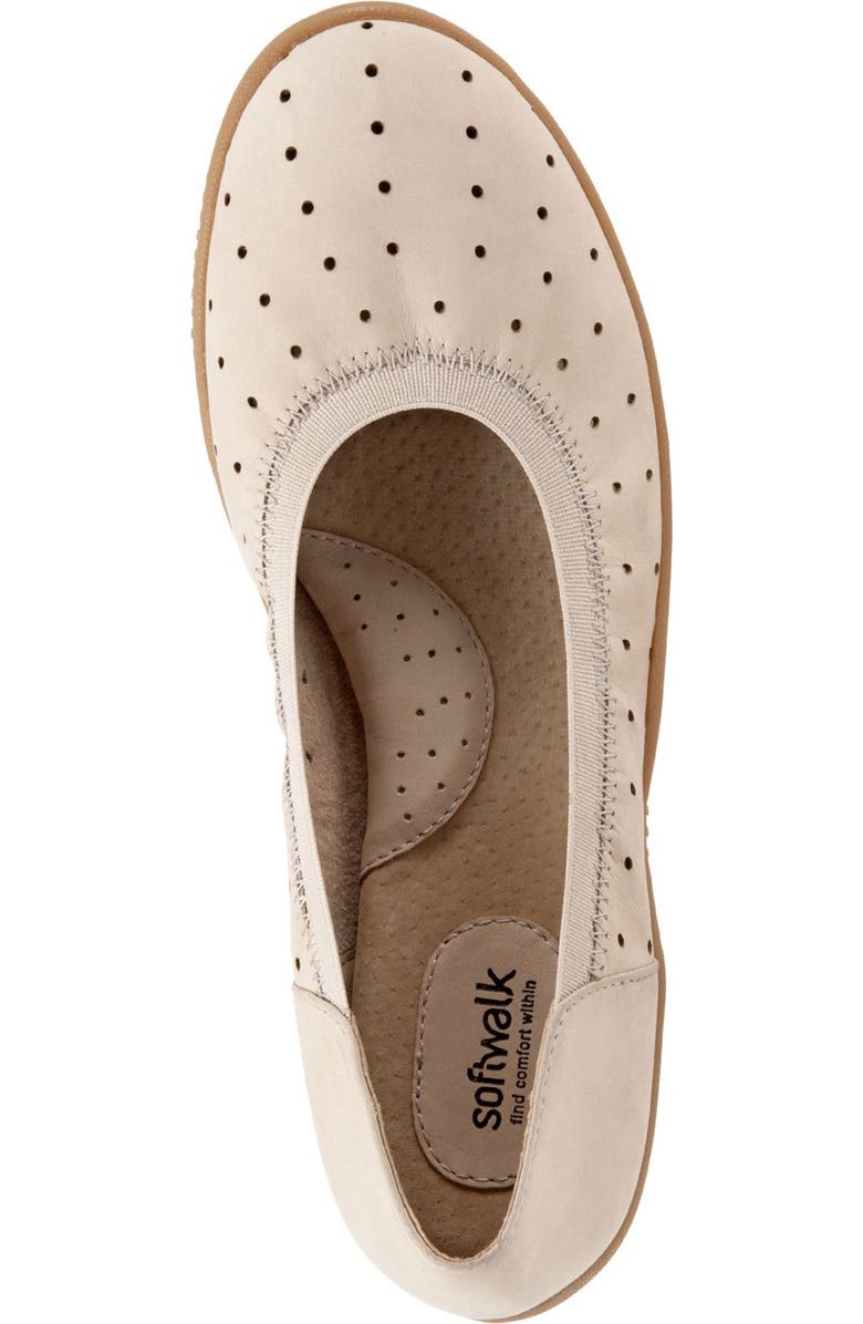 SoftWalk<sup>®</sup> 'Hampshire' Dot Perforated Ballet Flat, Alternate, color,