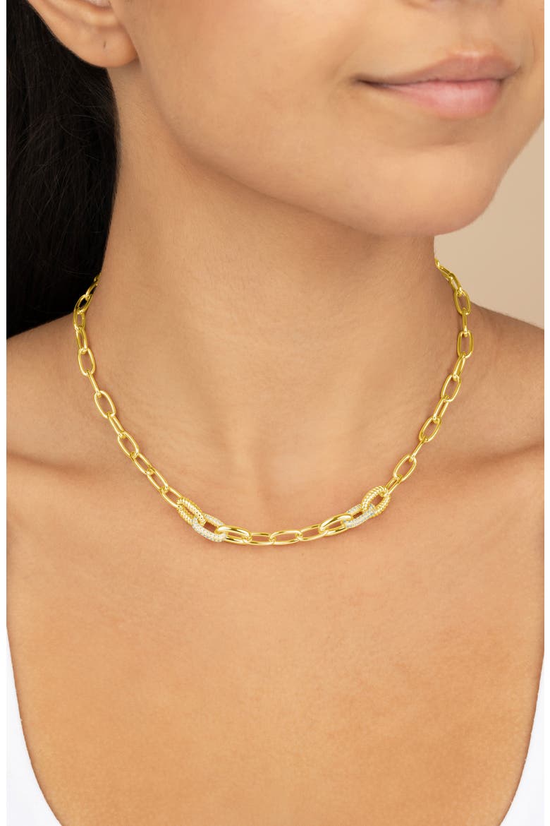 Samar Chain Link Necklace, Alternate, color, GOLD