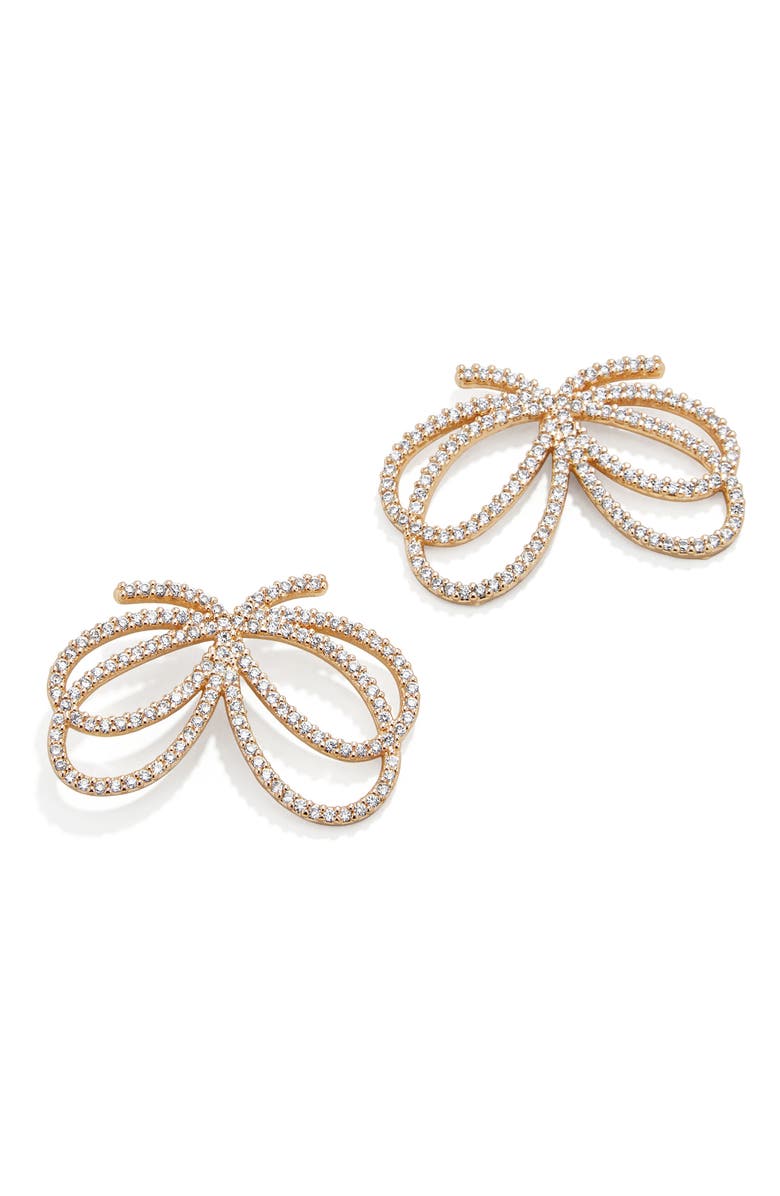 BaubleBar Saylor Cubic Zirconia Statement Earrings, Main, color, Gold