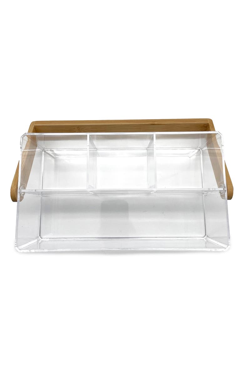 URBAN KITCHEN 4-Compartment Bamboo Handle Organizer, Main, color,