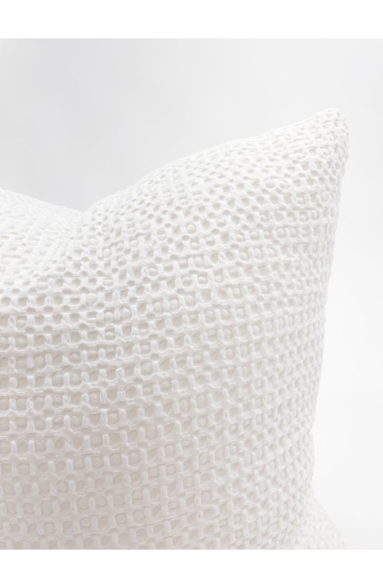 Anaya Cool Cotton Waffle Euro Pillow 26x26 Cover Only, Alternate, color, White