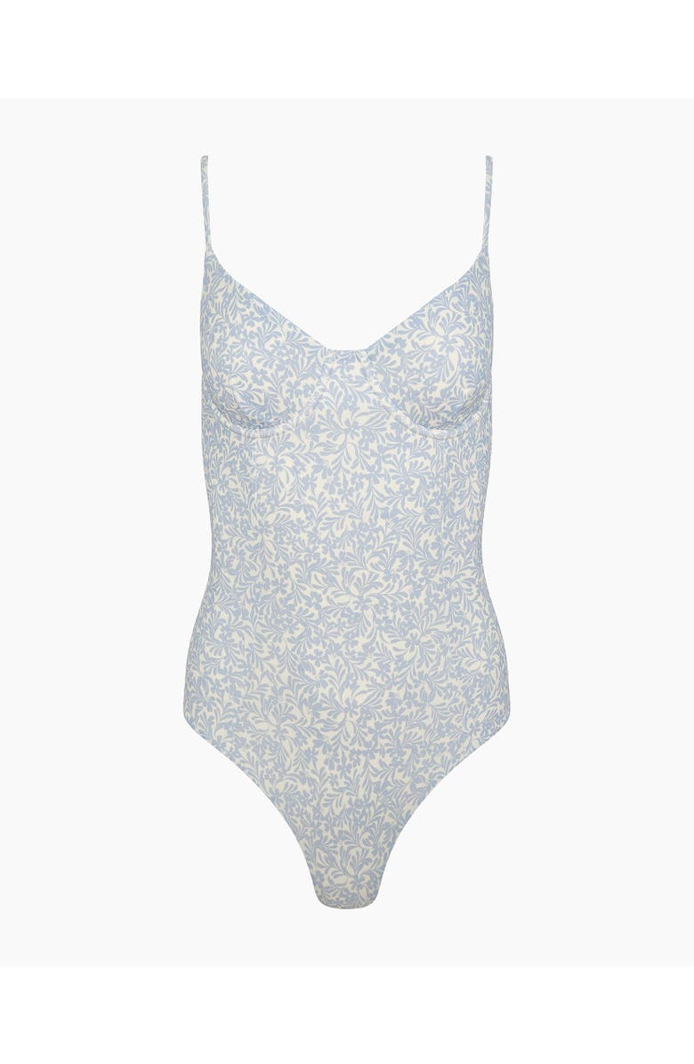 Onia Chelsea Underwire One-Piece, Alternate, color, Sky/Egret