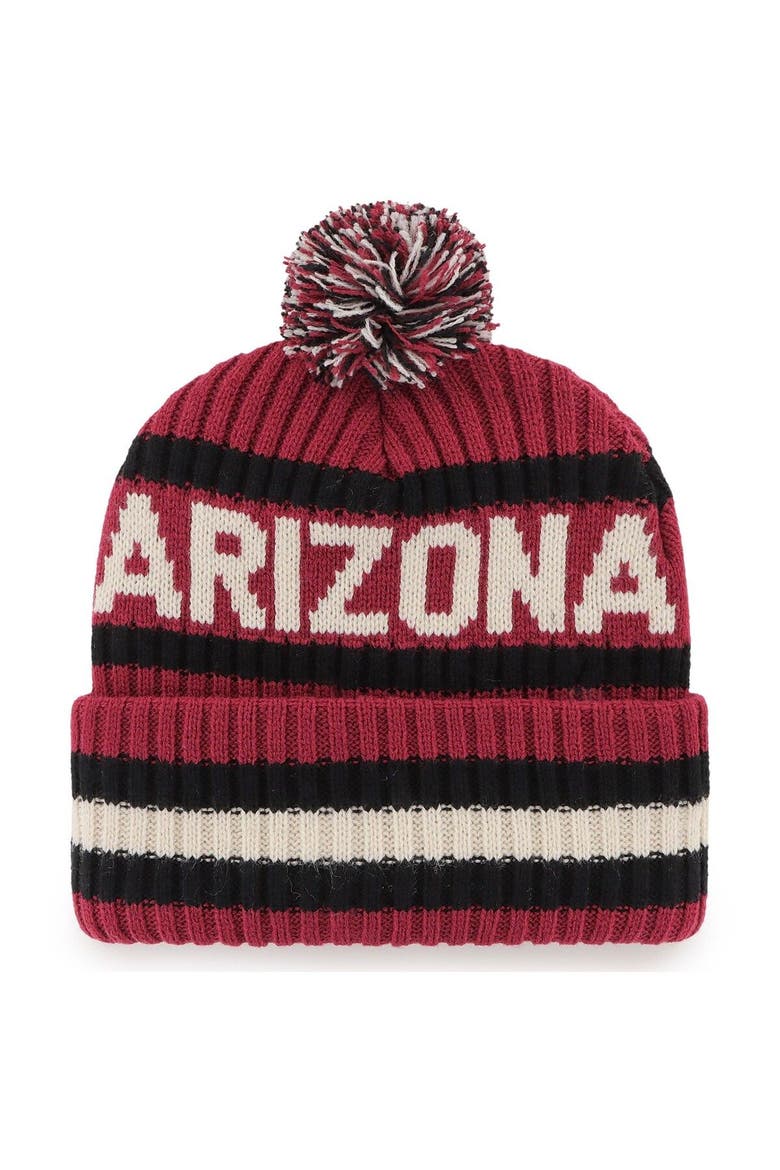 Men's '47 Cardinal Arizona Cardinals Bering Cuffed Knit Hat with Pom, Alternate, color, Cardinal