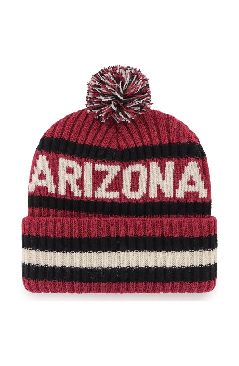 '47 Men's '47 Cardinal Arizona Cardinals Bering Cuffed Knit Hat with Pom, Alternate, color, Cardinal