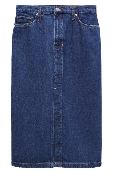 Denim Midi Skirt
