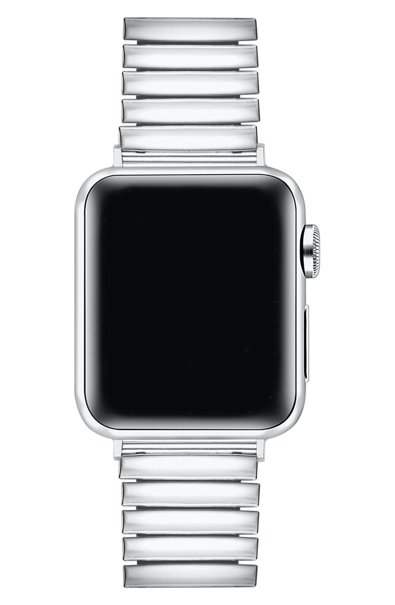 The Posh Tech Slink 42mm Apple Watch<sup>®</sup> Stretch Watchband, Alternate, color, Silver