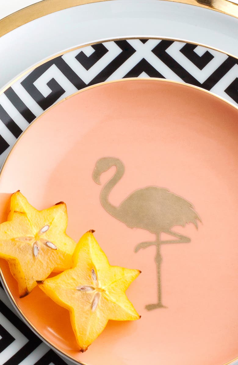 Rosanna Flamingo Appetizer Plates, Alternate, color, 