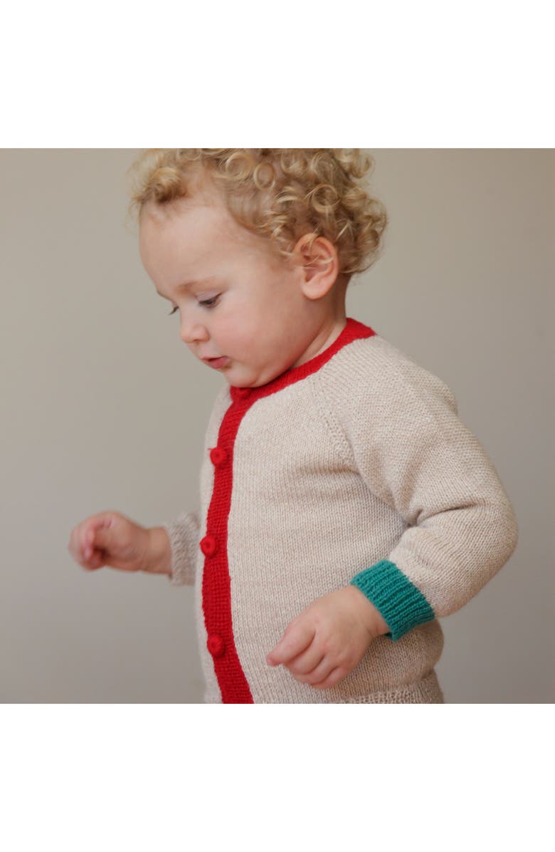 Vild House of Little Baby Alpaca Cardigan, Multi Colour Block, Alternate, color, Multicolor