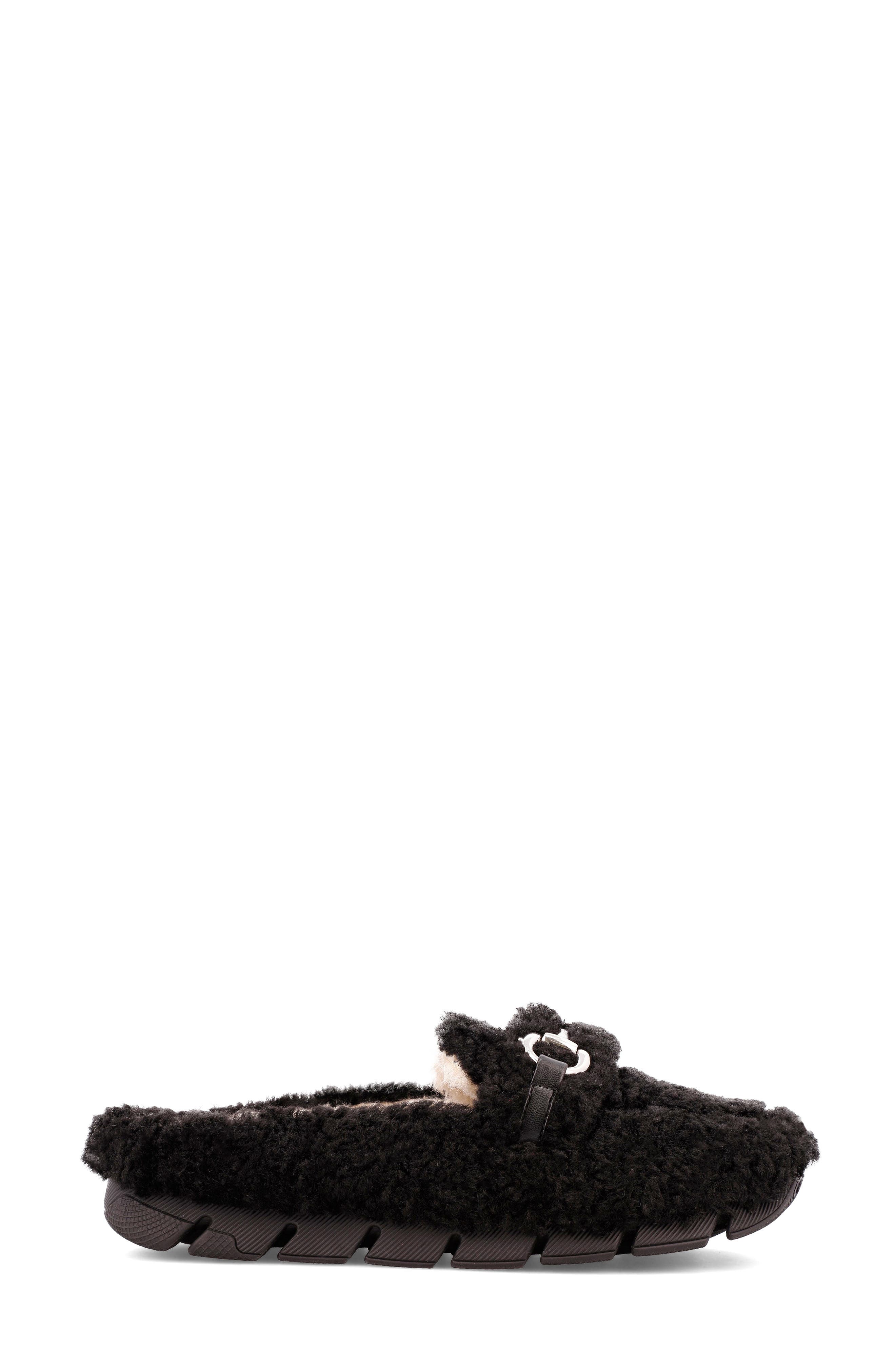 MIA Cocoa Faux Shearling Slipper, Alternate, color, Black