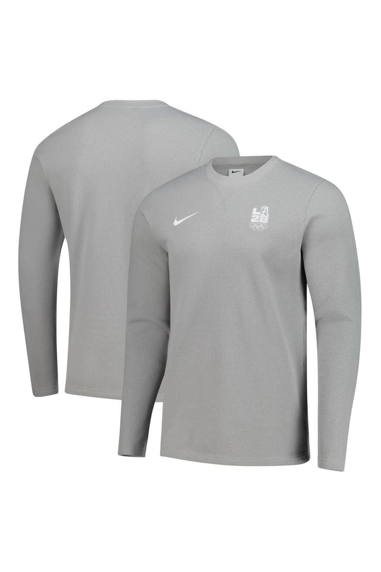 Men's Nike  Gray LA28 Summer Olympics Retro Pullover Sweatshirt, Main, color, Gray