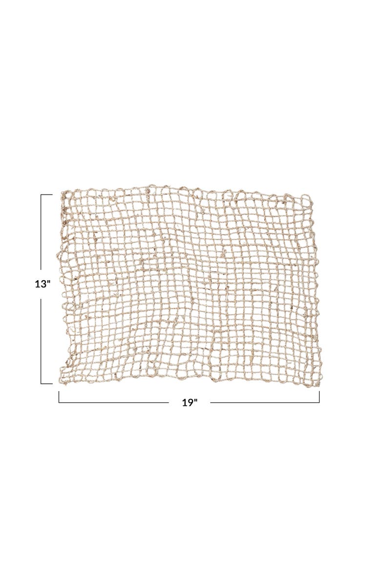 Braided Banana Leaf Placemat, Natural, Alternate, color, Natural