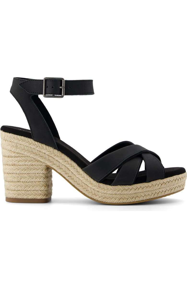 TOMS Majorca Ankle Strap Platform Sandal, Alternate, color, Black