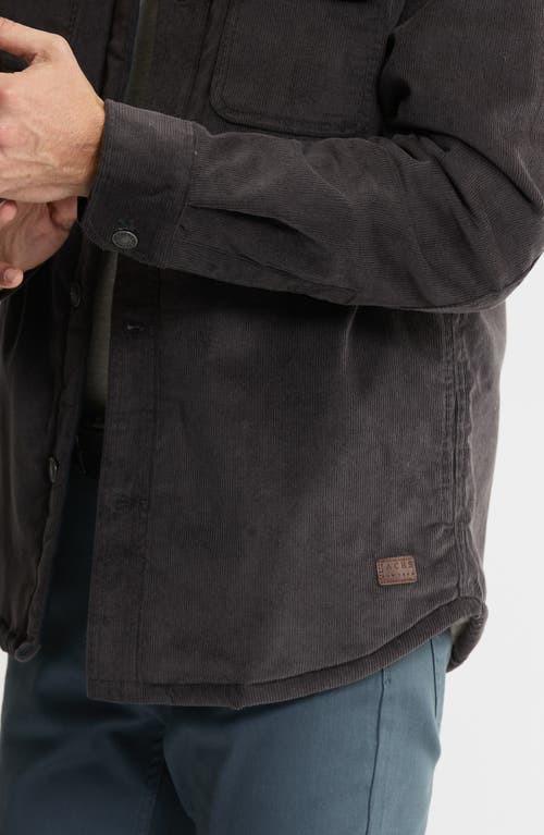 Jachs Stretch Cotton Corduroy Faux Shearling Lined Jacket In Gray