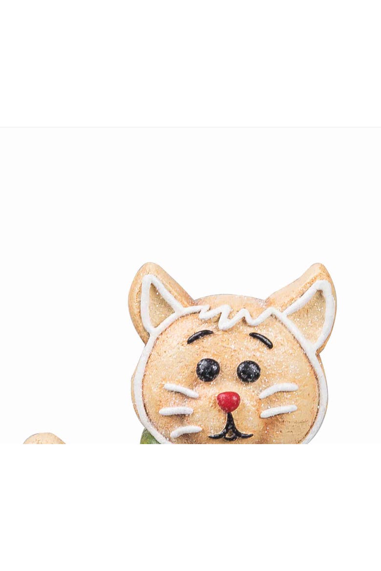 Christmas Kitty Cat Gingerbread Small Figurine, Alternate, color, Beige
