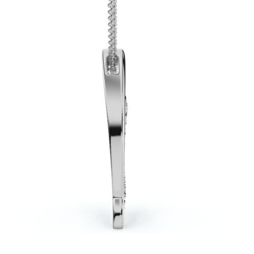 Bliss Diamond 1/2ct Diamond Heart Pendant Gold 18" Necklace Lab Grown In 10k White Gold