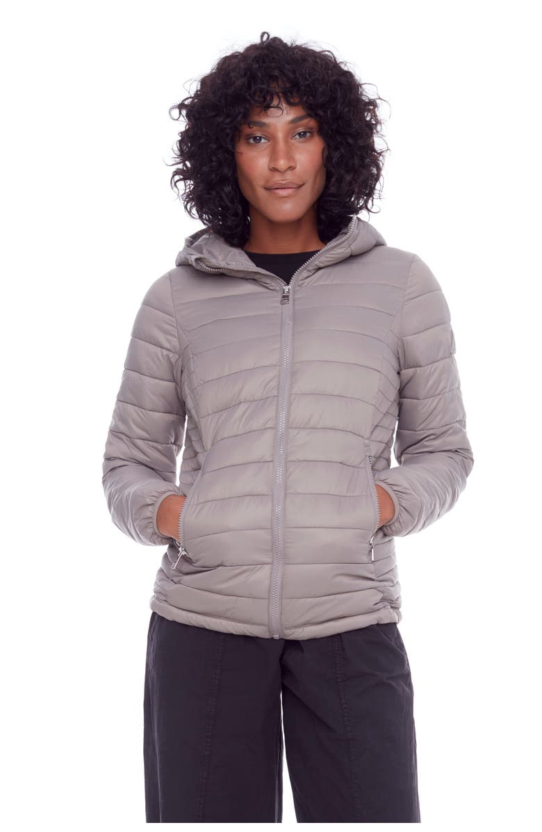Alpine North YOHO LADIES - Vegan Down Lightweight Packable Puffer Jacket & Bag, Main, color, Taupe