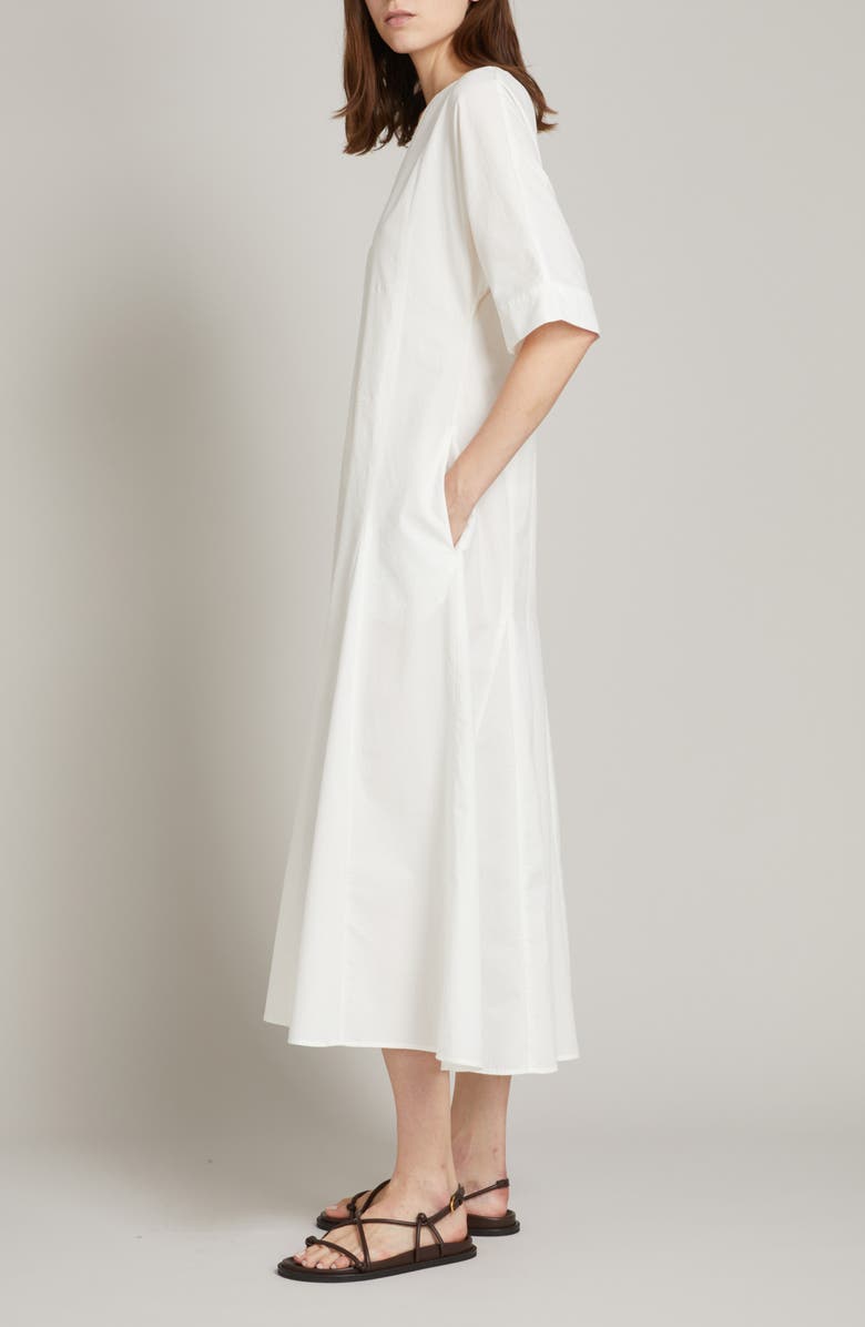 MM by Max Mara Panino Cotton Maxi Dress, Alternate, color, Optical White