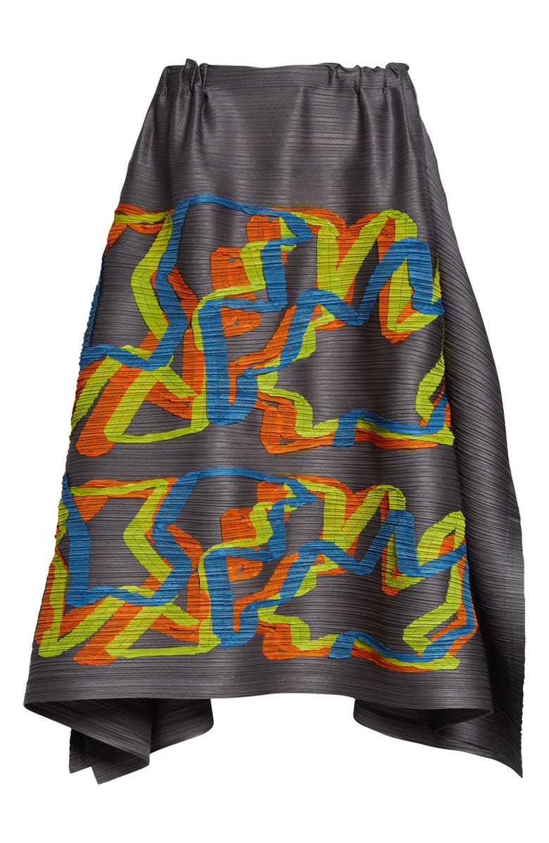 Pleats Please Issey Miyake Mix Pleated Skirt, Main, color, Gray