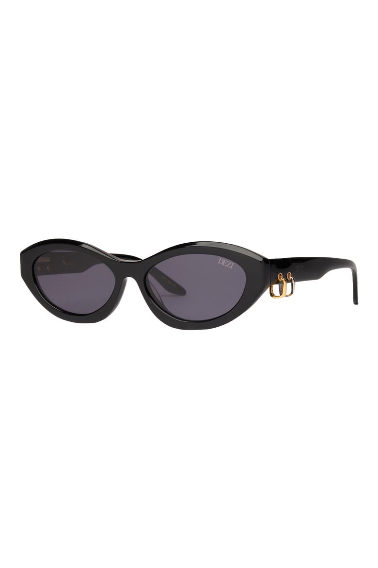 x Luv AJ Marquise Sunglasses, Alternate, color, MARQUISE BLACK / DARK SMOKE
