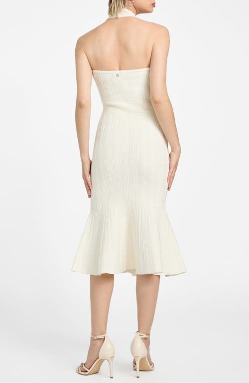 Guess Sofie Halter Strap Sweater Dress In White